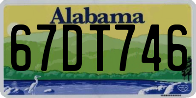 AL license plate 67DT746