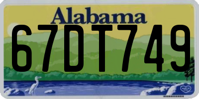 AL license plate 67DT749