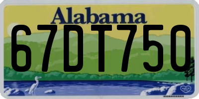 AL license plate 67DT750