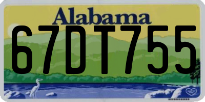 AL license plate 67DT755