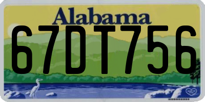 AL license plate 67DT756