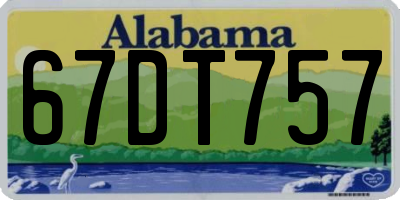 AL license plate 67DT757