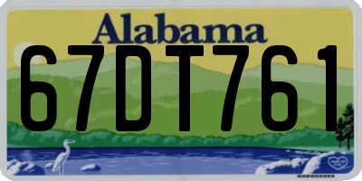 AL license plate 67DT761