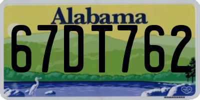 AL license plate 67DT762