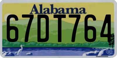 AL license plate 67DT764