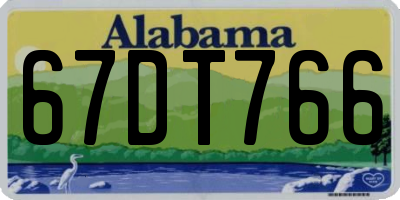 AL license plate 67DT766