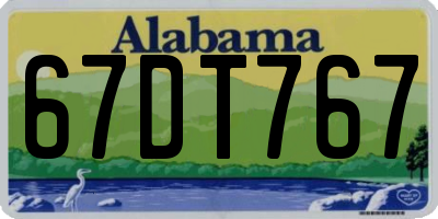 AL license plate 67DT767