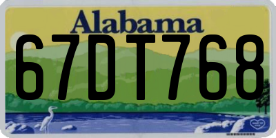 AL license plate 67DT768