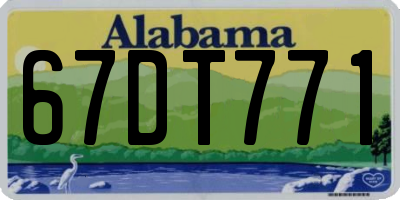 AL license plate 67DT771