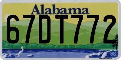 AL license plate 67DT772