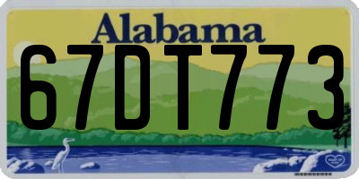 AL license plate 67DT773