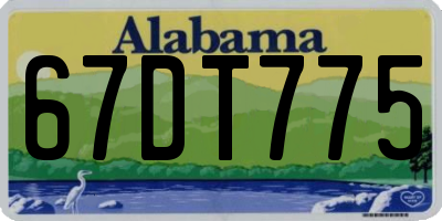 AL license plate 67DT775