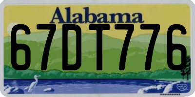 AL license plate 67DT776