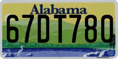 AL license plate 67DT780