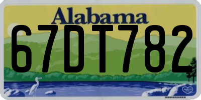 AL license plate 67DT782