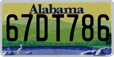 AL license plate 67DT786