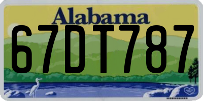 AL license plate 67DT787