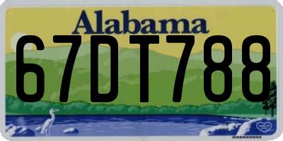 AL license plate 67DT788