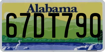 AL license plate 67DT790