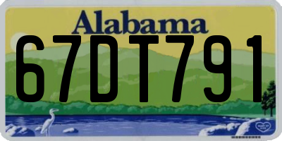 AL license plate 67DT791