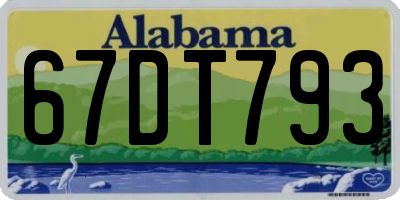 AL license plate 67DT793