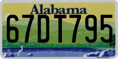 AL license plate 67DT795