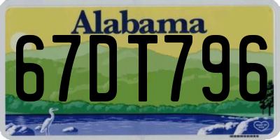 AL license plate 67DT796