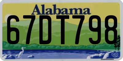 AL license plate 67DT798