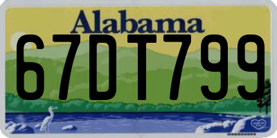 AL license plate 67DT799