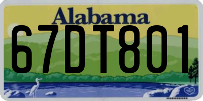 AL license plate 67DT801