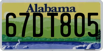 AL license plate 67DT805