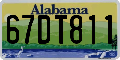 AL license plate 67DT811