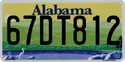 AL license plate 67DT812