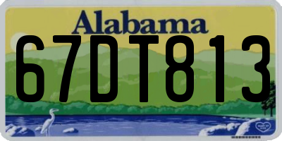 AL license plate 67DT813