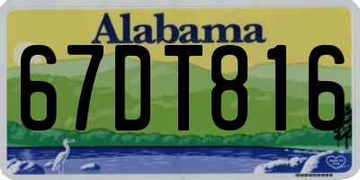 AL license plate 67DT816