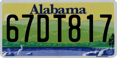 AL license plate 67DT817