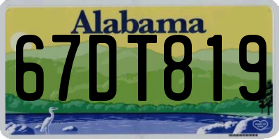 AL license plate 67DT819