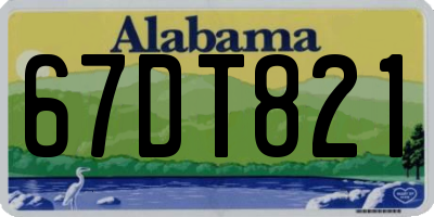 AL license plate 67DT821