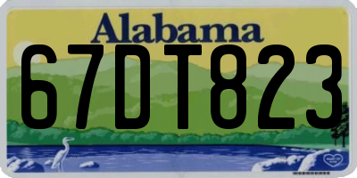 AL license plate 67DT823