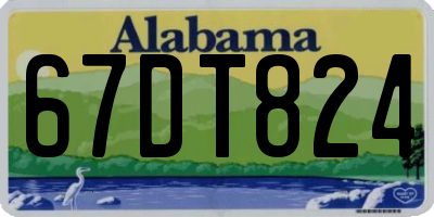 AL license plate 67DT824