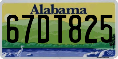 AL license plate 67DT825