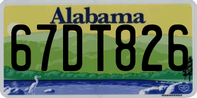 AL license plate 67DT826