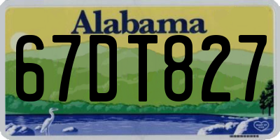 AL license plate 67DT827