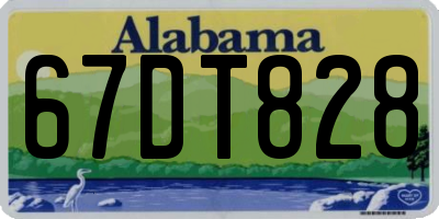 AL license plate 67DT828