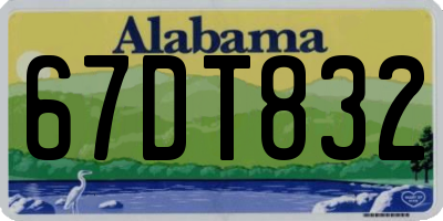 AL license plate 67DT832