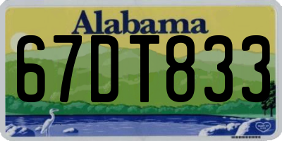 AL license plate 67DT833