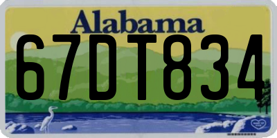 AL license plate 67DT834