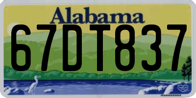 AL license plate 67DT837