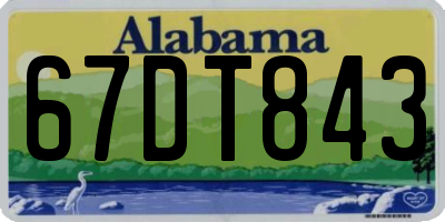 AL license plate 67DT843