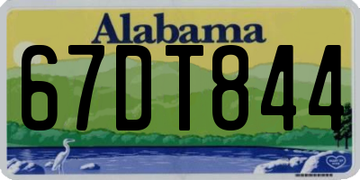 AL license plate 67DT844